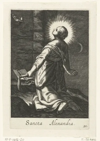 Heilige Alexandra als kluizenares