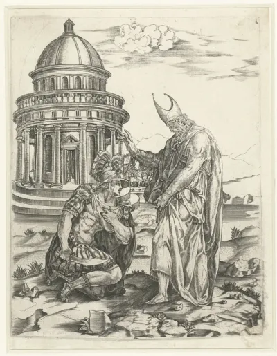 Heilige Ambrosius en keizer Theodosius