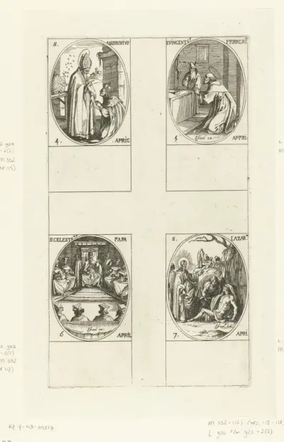 Heilige Ambrosius van Milaan, Heilige Vincentius Ferrerius, Heilige Coelestinus I, Heilige Lazarus van Betanië (4-7 april)