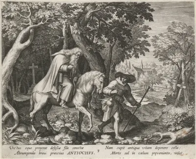 Heilige Antiochus als kluizenaar