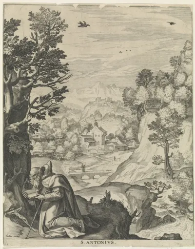 Heilige Antonius in de wildernis