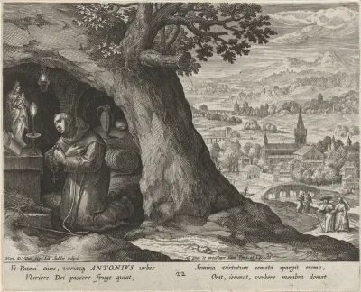 Heilige Antonius van Padua als kluizenaar