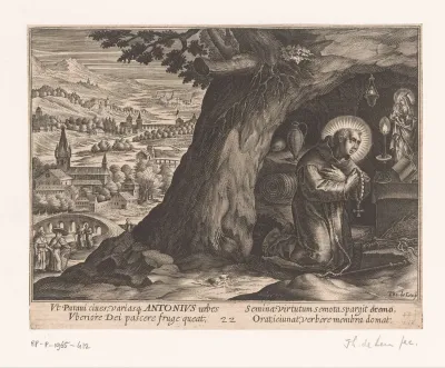 Heilige Antonius van Padua als kluizenaar