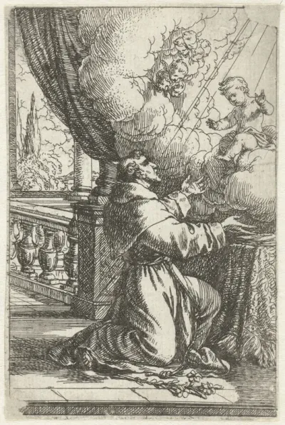 Heilige Antonius van Padua en zijn visioen van het Christuskind