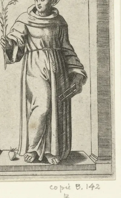 Heilige Antonius van Padua met lelie en hart