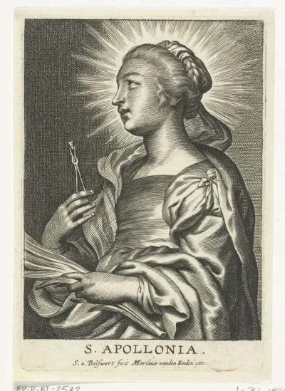 Heilige Apollonia met uitgetrokken tand