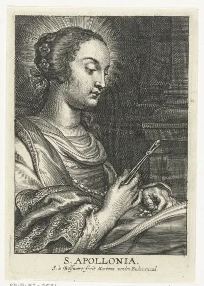 Heilige Apollonia met uitgetrokken tanden