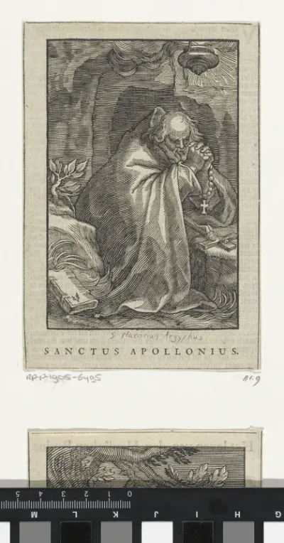 Heilige Apollonius als kluizenaar