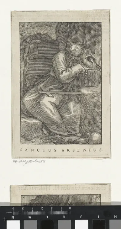 Heilige Arsenius de Grote als kluizenaar