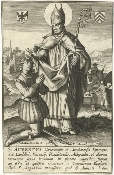 Heilige Aubertus en de Heilige Landelinus
