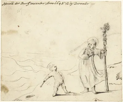 Heilige Augustinus en het kind aan zee
