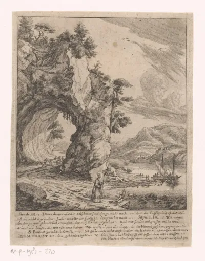 Heilige Augustinus in landschap