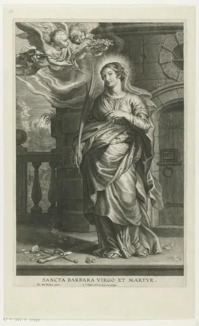 Heilige Barbara als martelares met toren