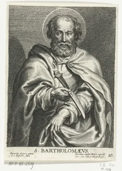Heilige Bartolomeüs met dolk