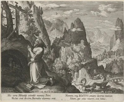 Heilige Beatus als kluizenaar