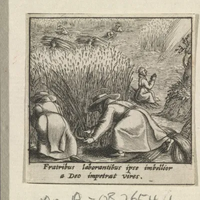 Heilige Bernardus van Clairvaux bidt tot God voor een goede oogst