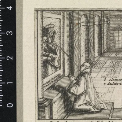 Heilige Bernardus van Clairvaux ontvangt in een visioen de moedermelk van de maagd Maria (Lactatio Bernardi)