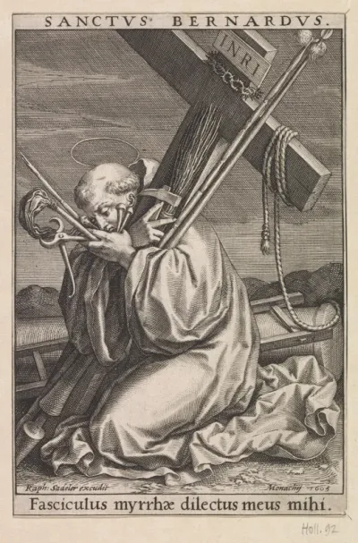 Heilige Bernardus van Clairveaux met passiewerktuigen