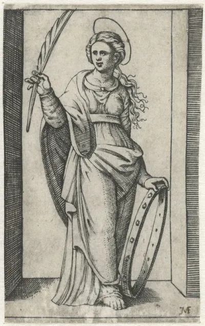 Heilige Catharina van Alexandrië met wiel