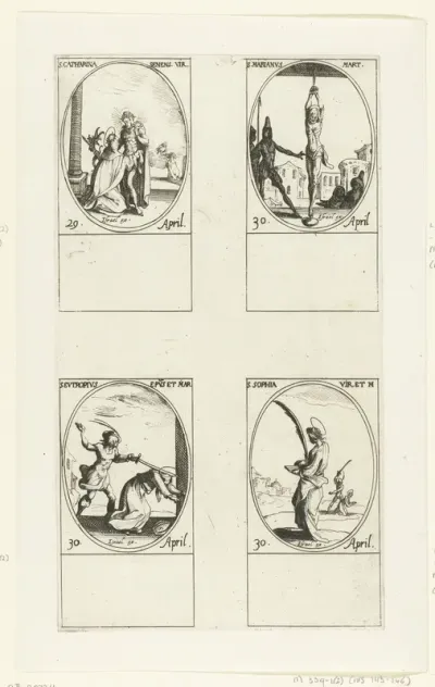 Heilige Catharina van Siena, Heilige Marianus van Lambaesis, Heilige Eutropius van Saintes, Heilige Sophia (29-30 april)