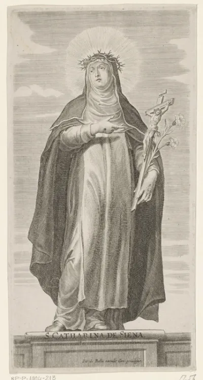 Heilige Catharina van Siena met crucifix