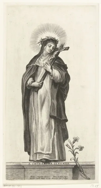 Heilige Catharina van Siena met crucifix
