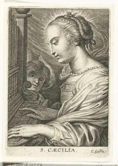 Heilige Cecilia met orgel