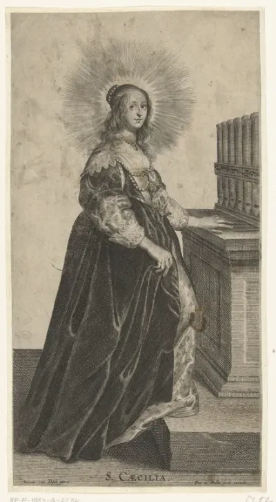 Heilige Cecilia met orgel