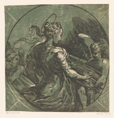 Heilige Cecilia musicerend
