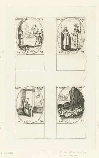 Heilige Christina van Bolsena, Heilige Jakobus de Meerdere en de Heilige Christoffel, Heilige Anna, Heilige Zeven slapers van Efeze (24-27 juli)