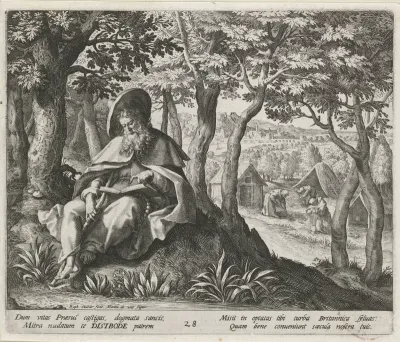 Heilige Disibodus als kluizenaar