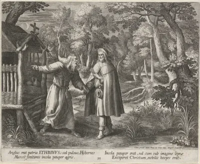 Heilige Ethbin als kluizenaar