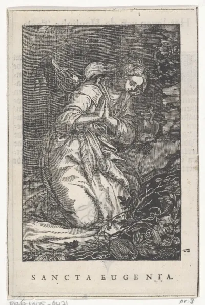 Heilige Eugenia van Rome als kluizenares