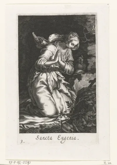 Heilige Eugenia van Rome als kluizenares