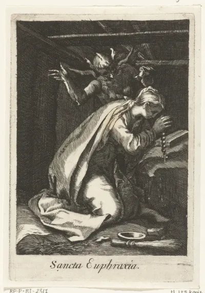 Heilige Euphrasia van Constatinopel als kluizenares
