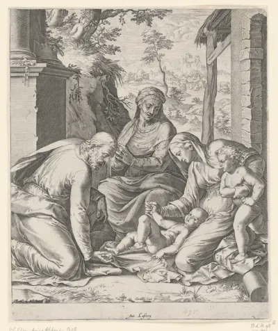 Heilige Familie met Anna en Johannes de Doper als kind