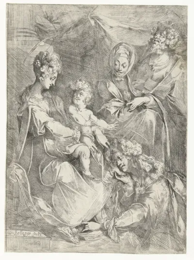 Heilige familie met Anna en Maria Magdalena