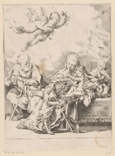 Heilige Familie met de jonge Johannes de Doper en Elisabet