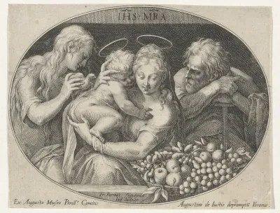 Heilige familie met een vrouwelijke heilige