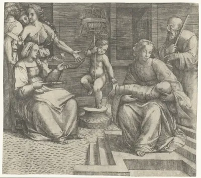 Heilige Familie met Elisabeth en Johannes de Doper