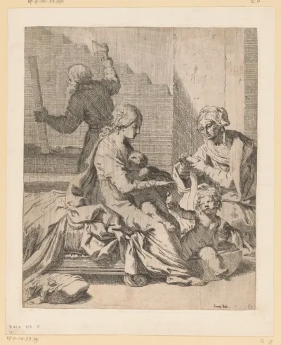Heilige Familie met Johannes de Doper en Elisabet