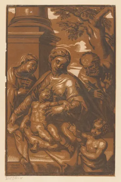 Heilige Familie met Johannes de Doper en Elisabet