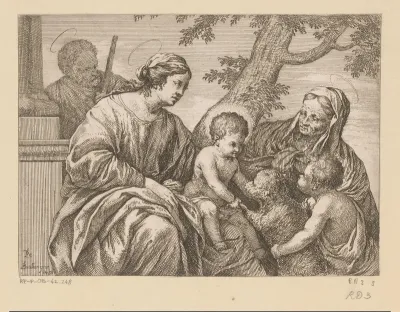 Heilige familie met Johannes de Doper en Elisabeth