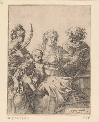 Heilige Familie met Johannes de Doper en Hl. Lucia