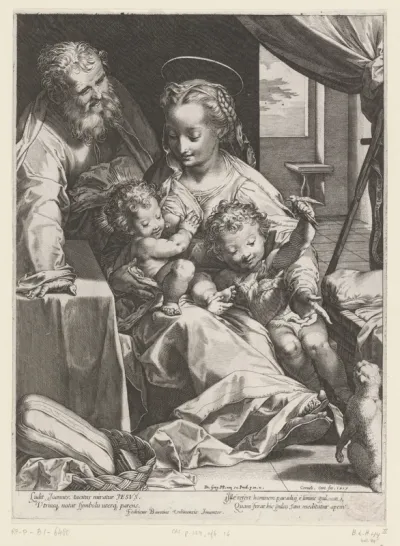 Heilige Familie met Johannes de Doper en kat (La Madonna del Gatto)