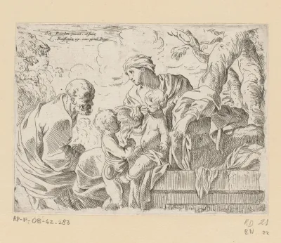 Heilige Familie met Johannes de Doper en vogel