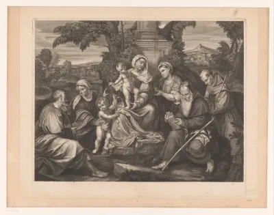 Heilige Familie met Johannes, Elisabeth en anderen