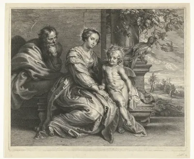 Heilige familie met papegaai