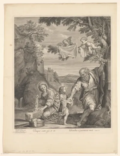 Heilige Familie met wassende Maria