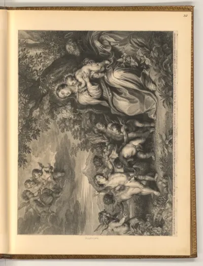 Heilige Familie mit tanzenden Putti